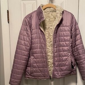 The North Face Girls reversible, Puffer Jacket - Lavender Size Large (14-16)